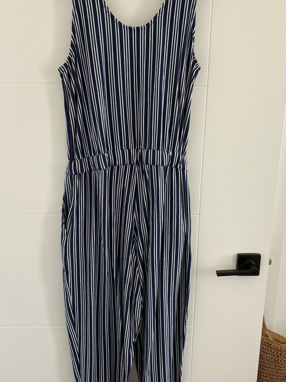 Vineyard Vines “Cat Cay” Navy & White Striped Pima Cotton Jumpsuit